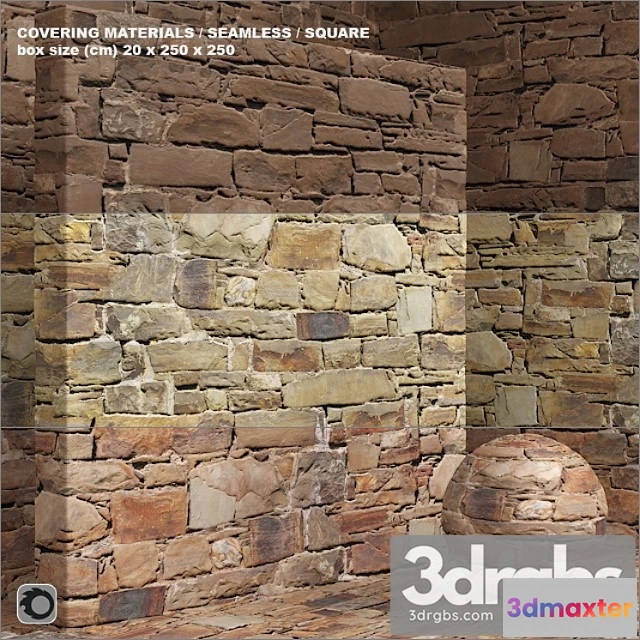 999808 - Material (seamless) - stone old masonry set 91