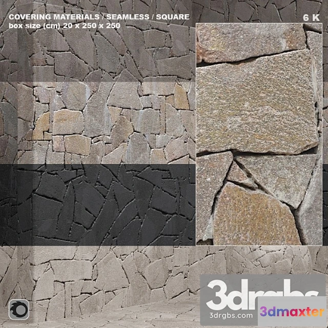999810 - Material (seamless) - stone panel set 84