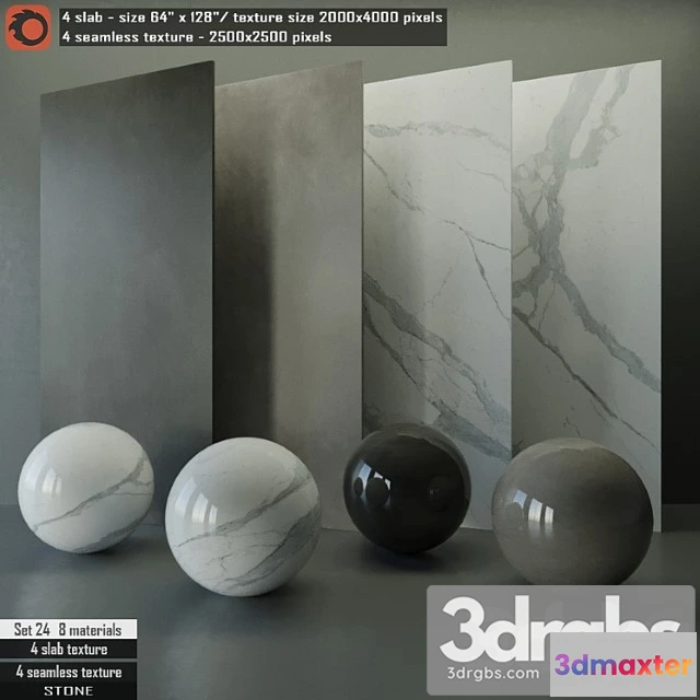 999988 - Stone slab & seamless texture set 24