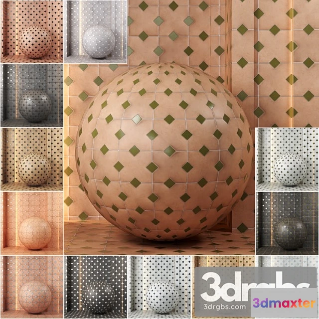 1000116 - 4k 13 Color Equipe Kasbah Ceramics Set 01 Seamless Pbr