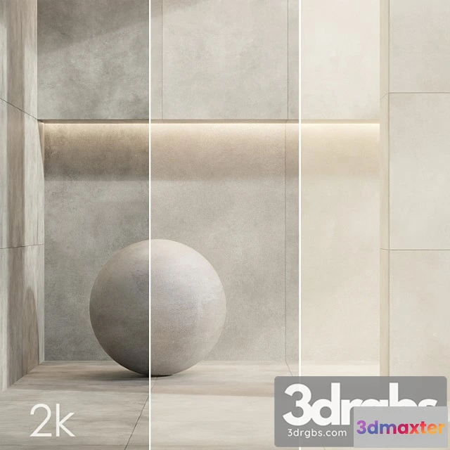 1000330 - Caesar Set 32 Concrete Porcelain Tiles Bundle 3 Types Grey Light Grey Beige