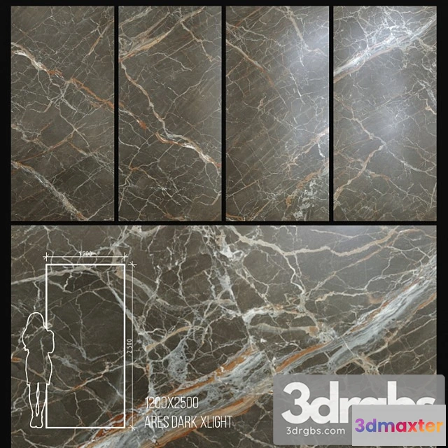 1000402 - Ceramic tile urbatek xlight 1200×2500 ares dark