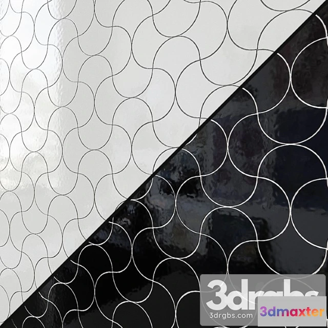 1000428 - Ceramic wall tile equipe scale fan