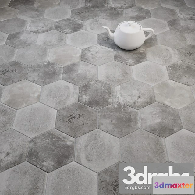 1000448 - Cir Miami Esagona Dust Grey Ex Polvere Tile Set