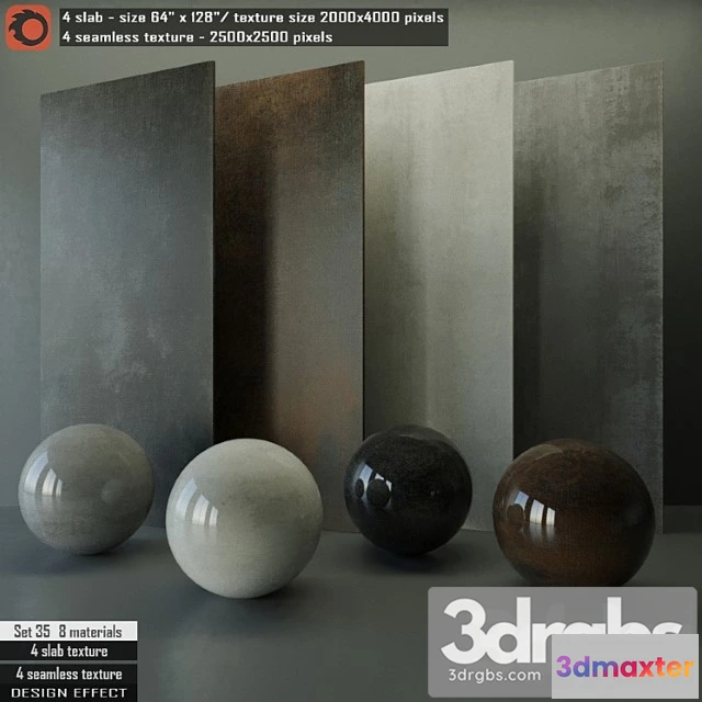 1000524 - Design effect slab & seamless texture set 35