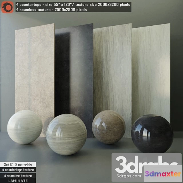1000774 - Laminate countertops & seamless texture set 12