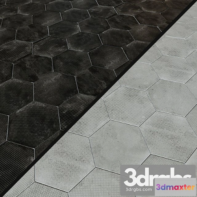 1000996 - Porcelain tile equipe urban hexagon melange 5 options