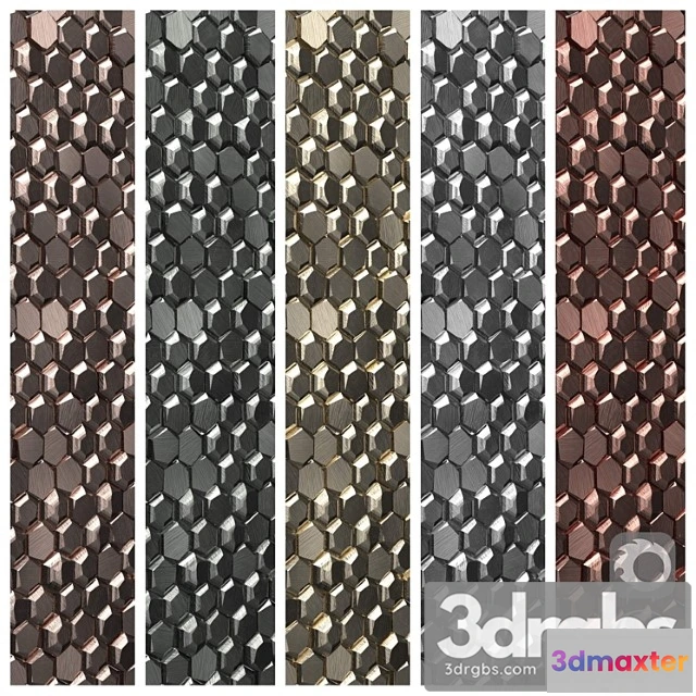 1001018 - Porcelanosa gravity aluminum 3d hexagon