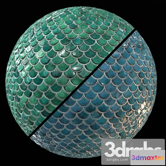 1055648 - Teal tile pbr material-09