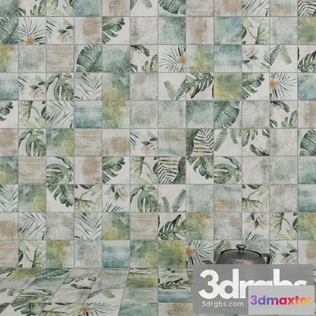 1055780 - Zyx by colorker amazonia tropic emerald tile set
