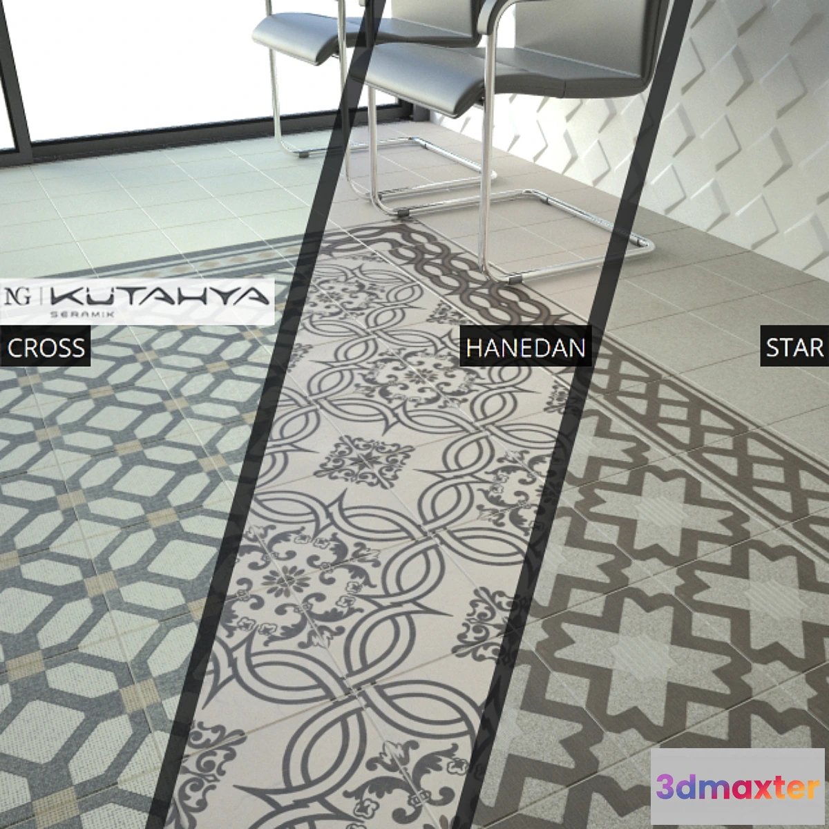 1287580 - KUTAHYA SERAMIK CROSS STAR HANEDAN 3D Max