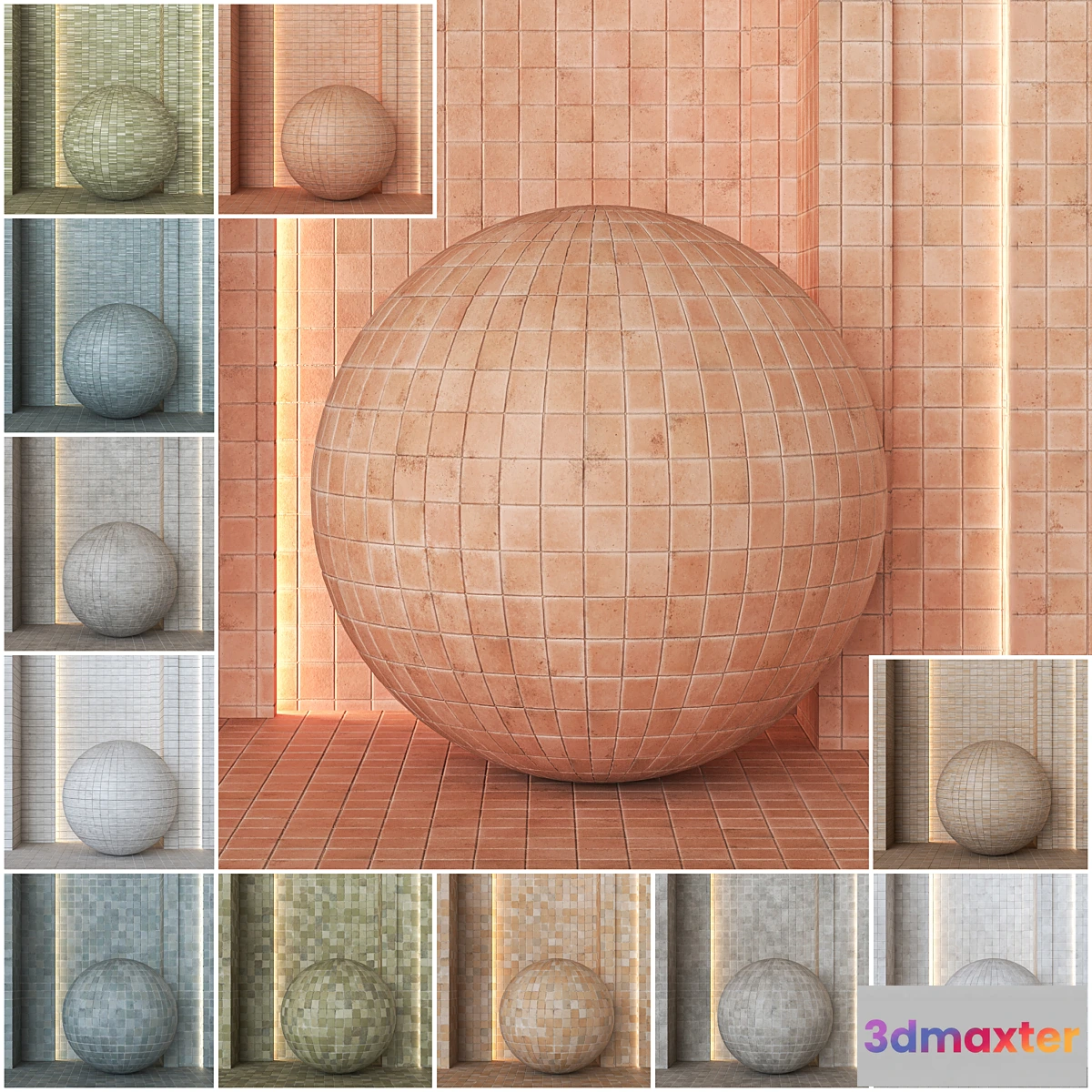 1296409 - 4k 12 color Equipe Raku ceramics material & texture Vol 1- ( Seamless  Pbr ) 3D Max