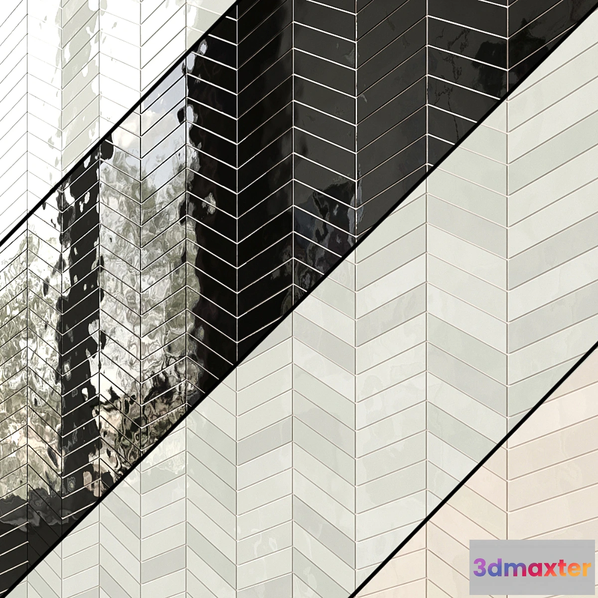 1297150 - British Ceramic Tile Chevron 4 types 3D Max