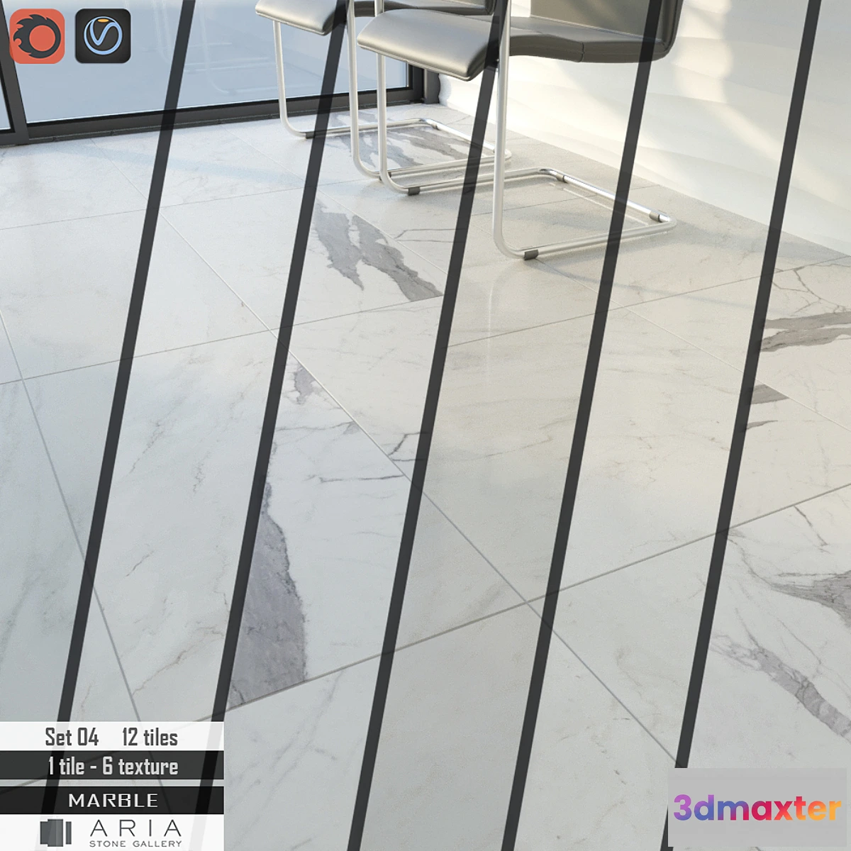 1303025 - Aria stone Gallery Set 04 3D Max