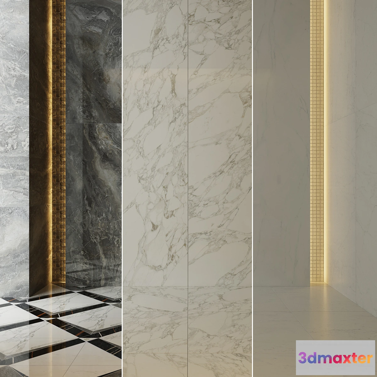 1303846 - Tile Italon Charme Deluxe Set2 3D Max