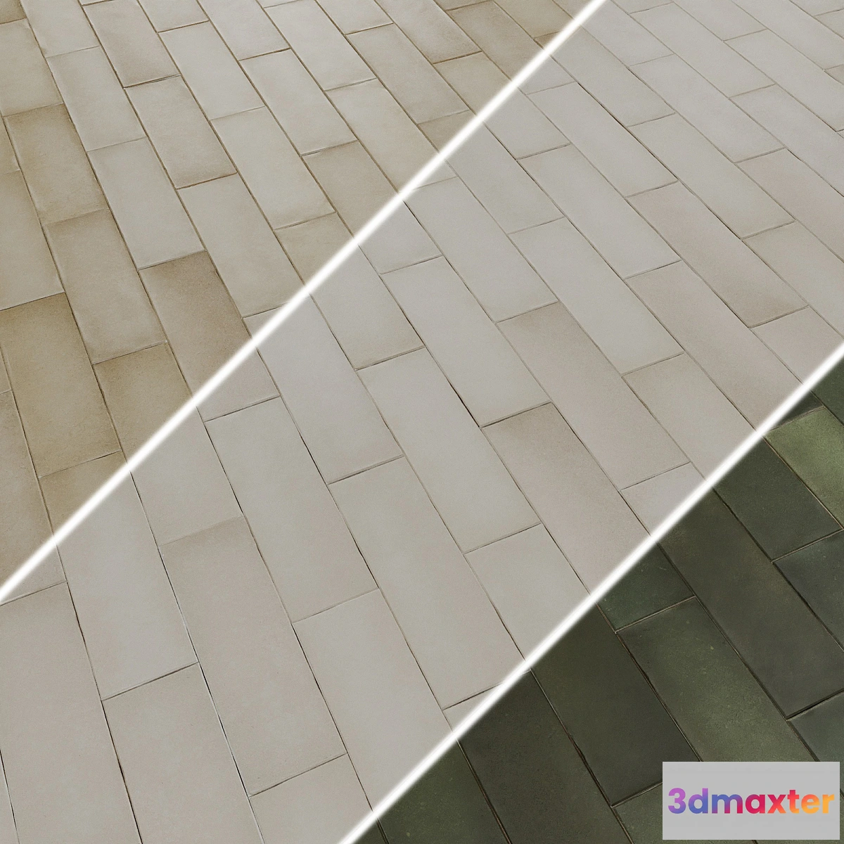 1305407 - Porcelain stoneware tiles EQUIPE MAGMA 6.5×20 cm 3D Max