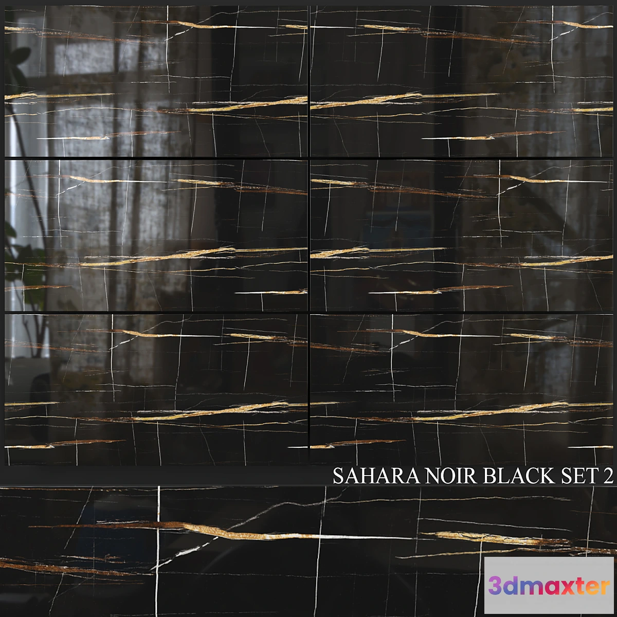 1305849 - Decovita Sahara Noir Black 600×1200 Set 2 3D Max