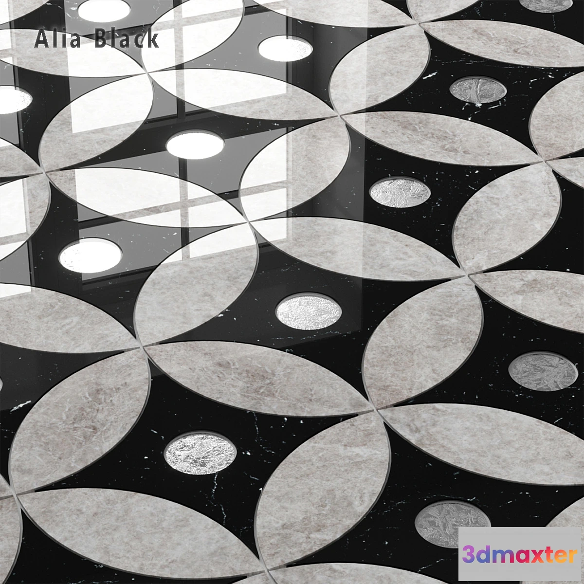 1306422 - Tile Sicis SiciStone Alia Black - No.2 3D Max