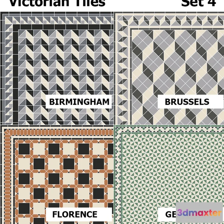 1308598 - Topcer Victorian Tiles Set4 - No.2 3D Max