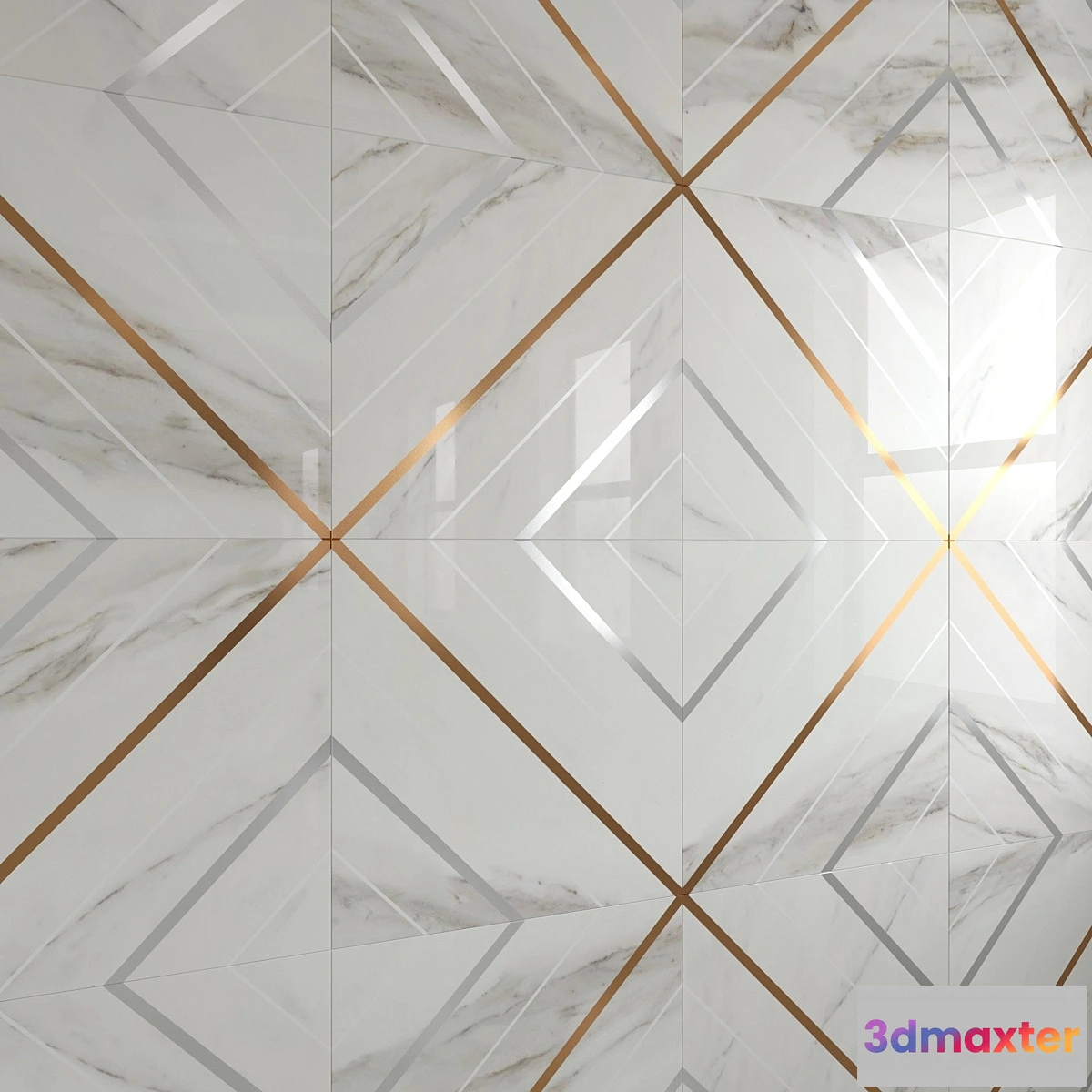 1313293 - BELLA LUX Calacatta tiles - No.2 3D Max