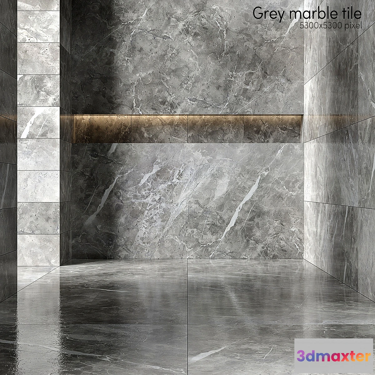 1317187 - Gray marble tiles 2 3D Max