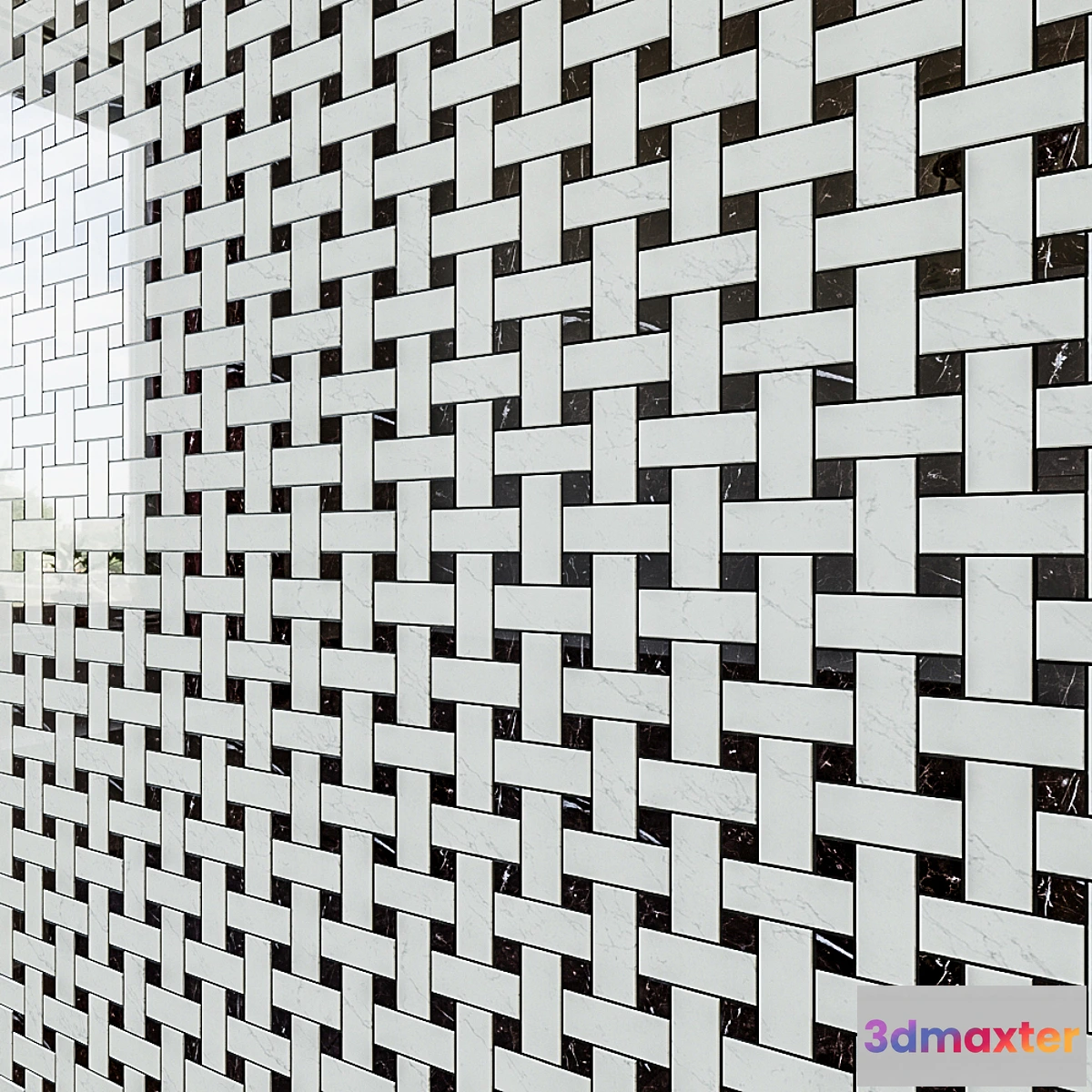 1319505 - ATLAS CONCORDE MARVEL STONE Basketweave Cold Lappato 3D Max