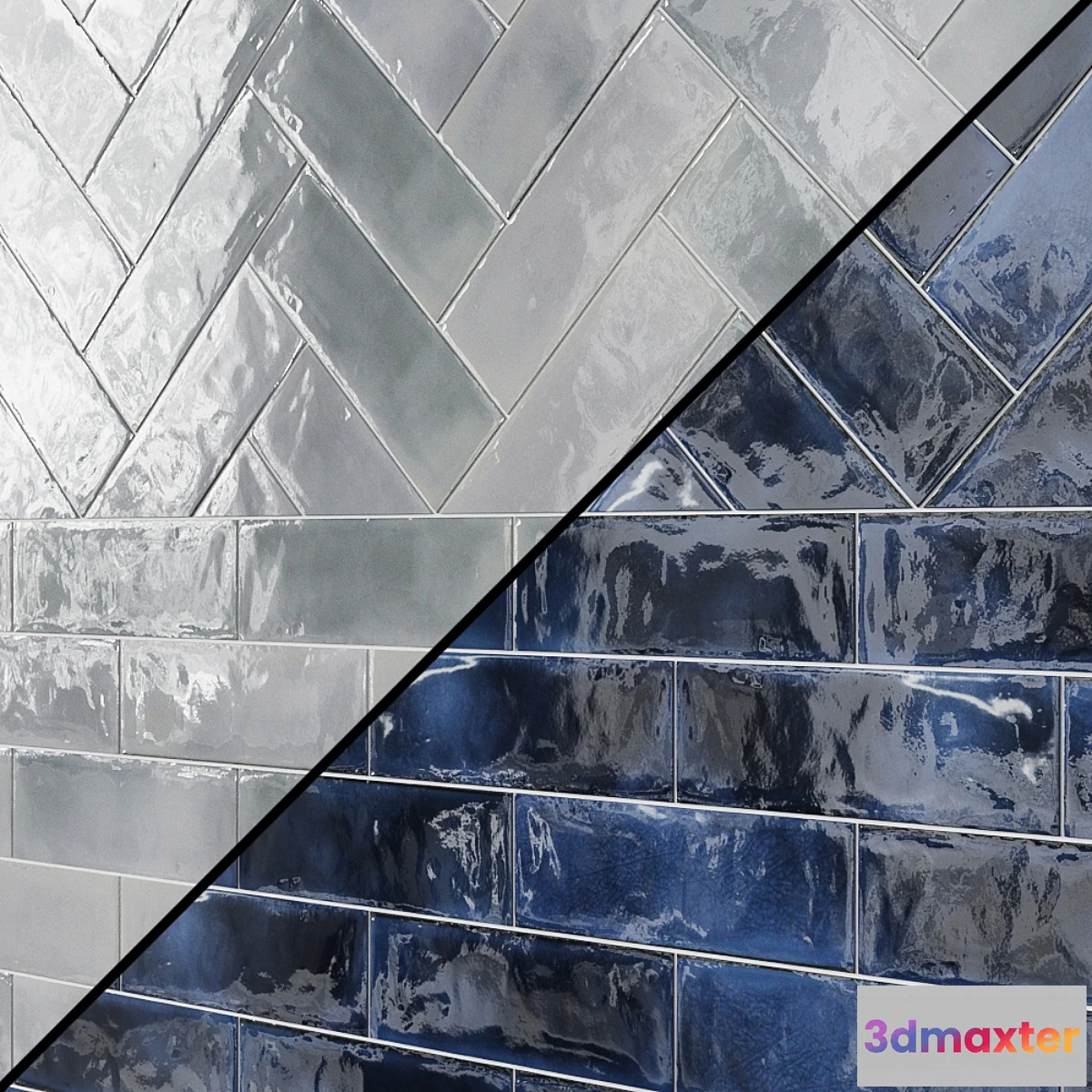 1319848 - Diesel Camp White Glaze 4×12 Ceramic Tile 3D Max