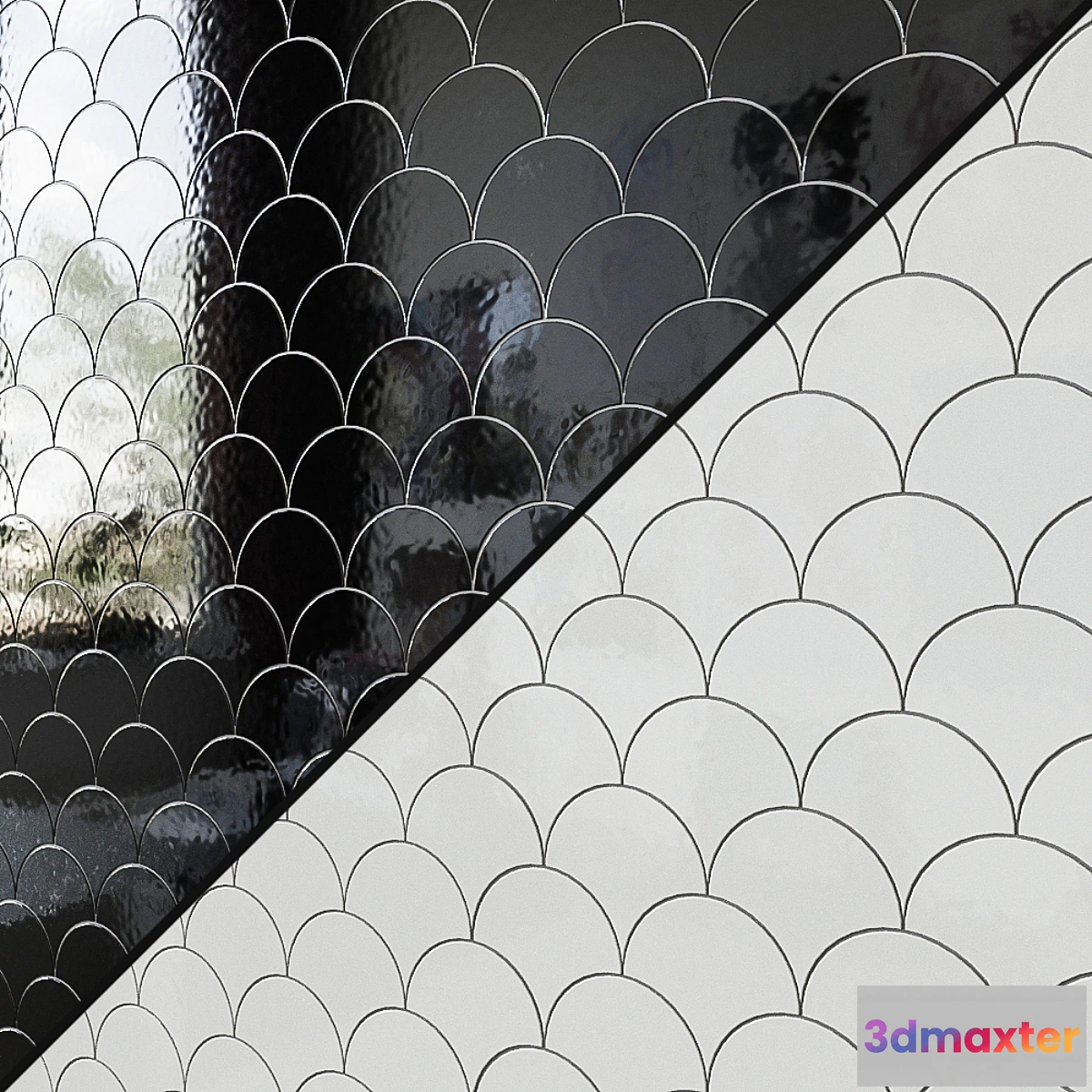 1320197 - Ceramic wall tile EQUIPE SCALE Fan 2 3D Max