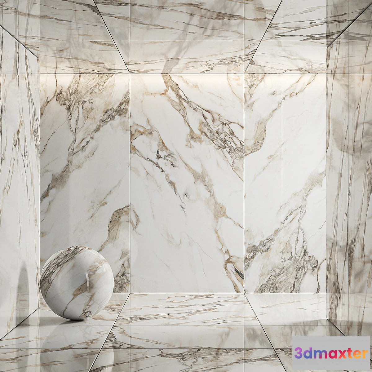 1320725 - Porcelain tile Laparet Calacatta Bronze - No.2 3D Max