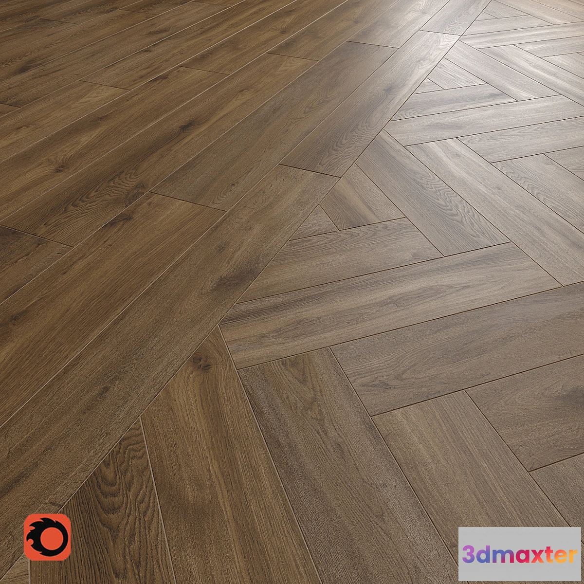 1320764 - Kronewald brown Wood Floor Tile - No.2 3D Max
