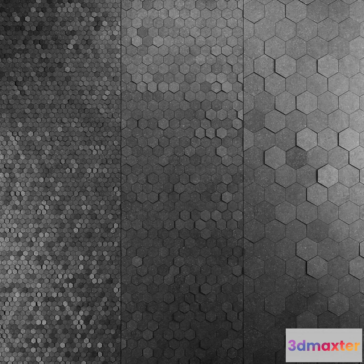 1321000 - Stone hexagon tiles 3D Max