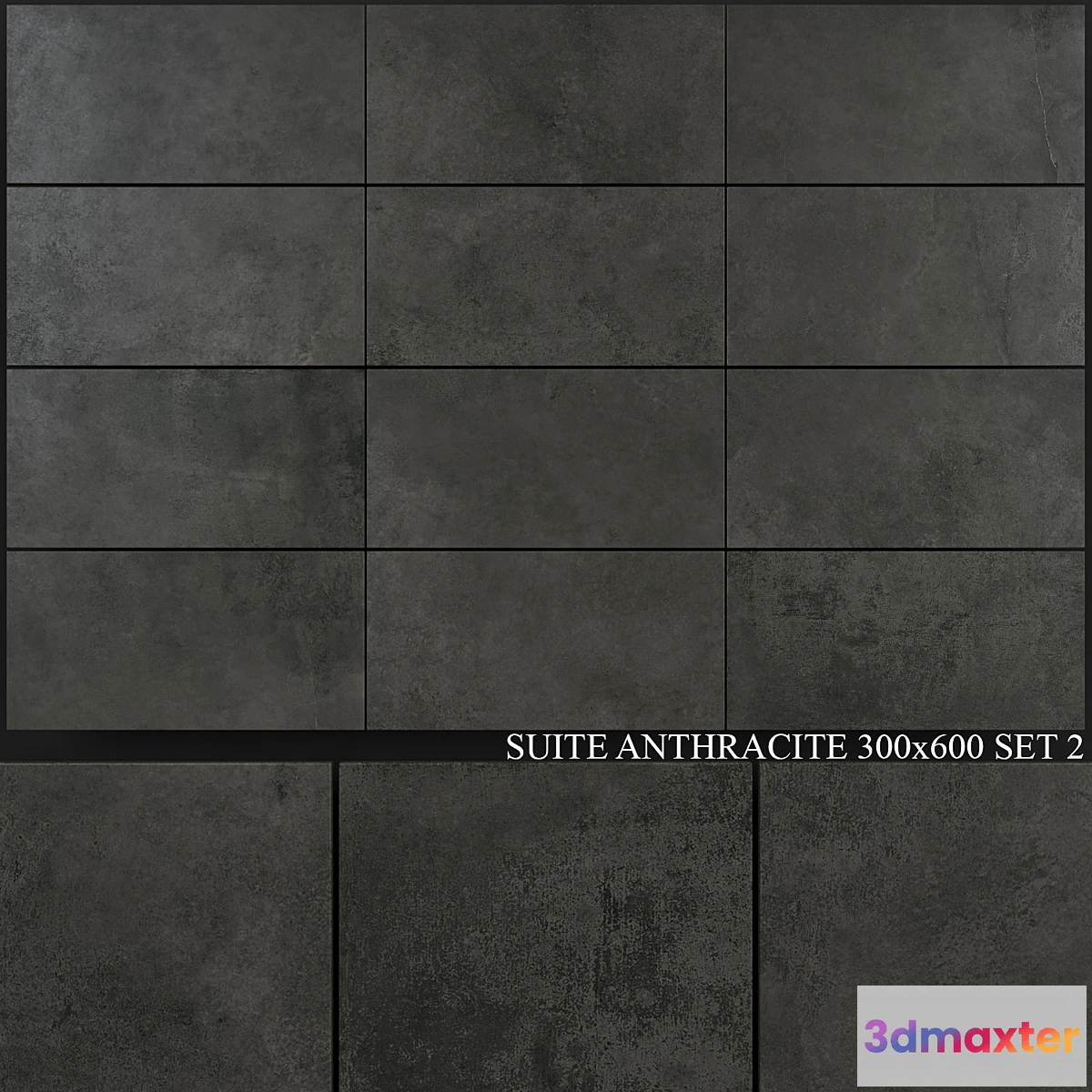 1323410 - Yurtbay Seramik Suite Anthracite 300×600 Set 2 3D Max