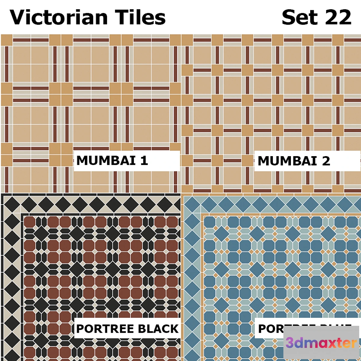 1325768 - Topcer Victorian Tiles Set 22 3D Max