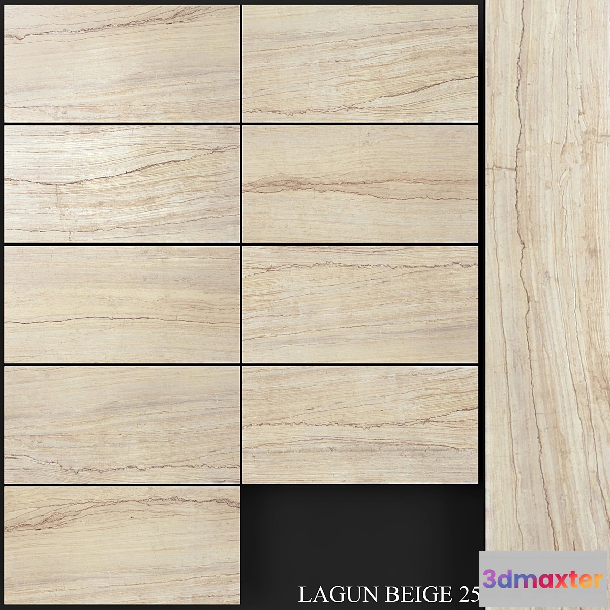 1326353 - Yurtbay Seramik Lagun Beige 250×500 Set 1 3D Max