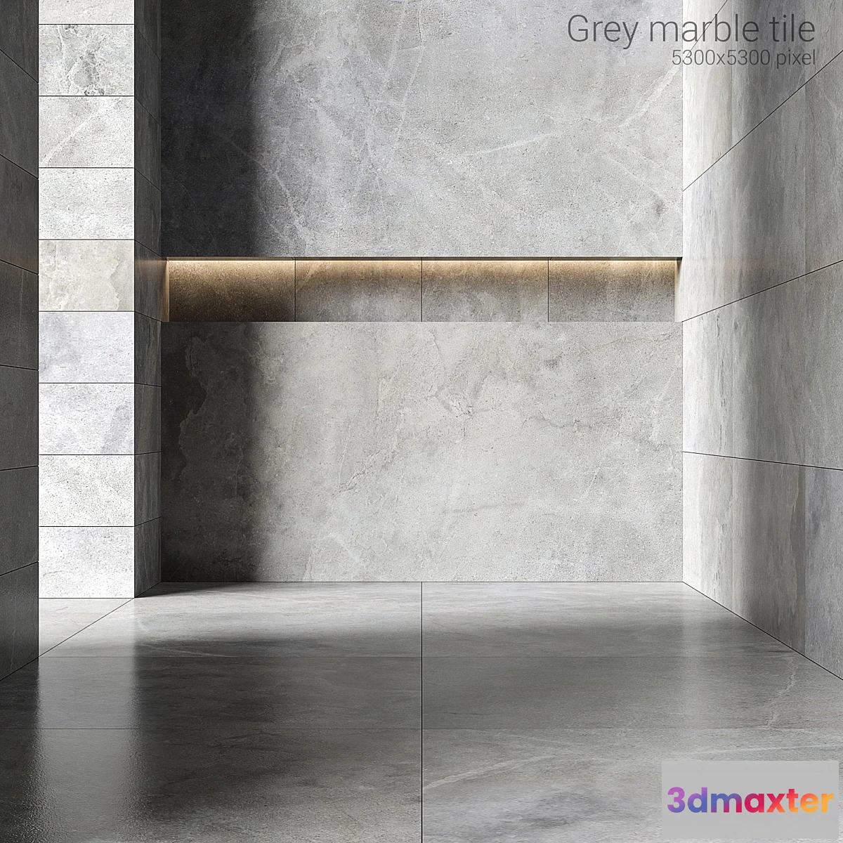 1326410 - Gray marble tiles 2 - No.3 3D Max