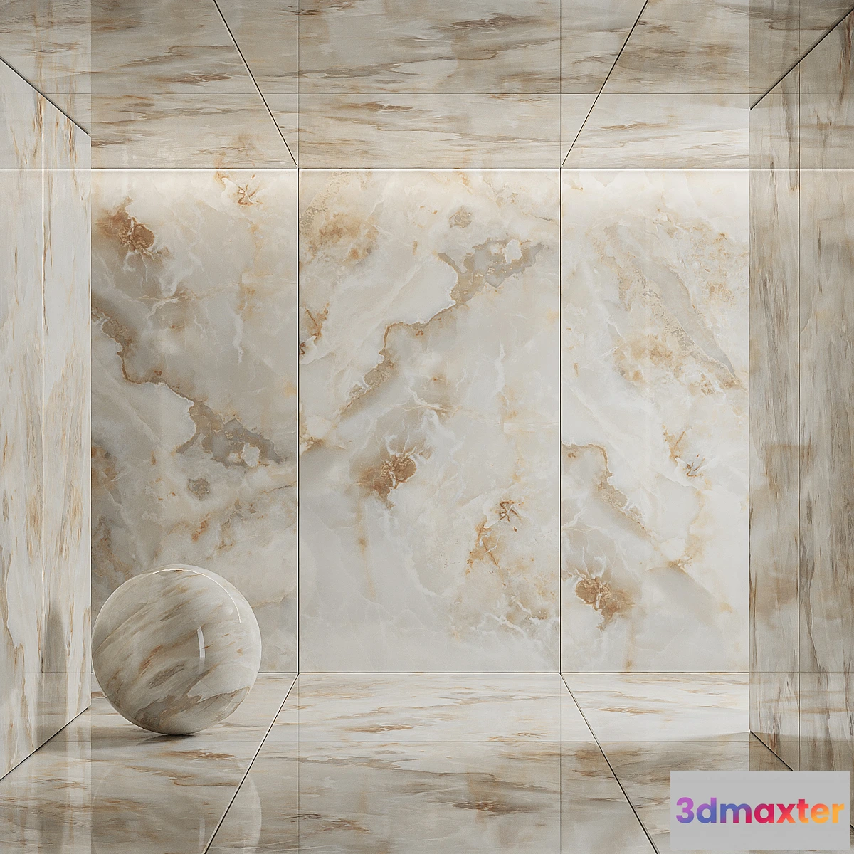 1328221 - Porcelain tile Neodom Onix Pro Aurora Glossy CV20213 - No.2 3D Max