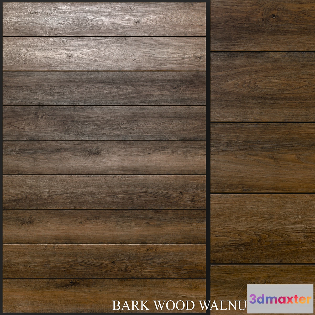 1329231 - Yurtbay Seramik Bark Wood Walnut 200×1200 3D Max