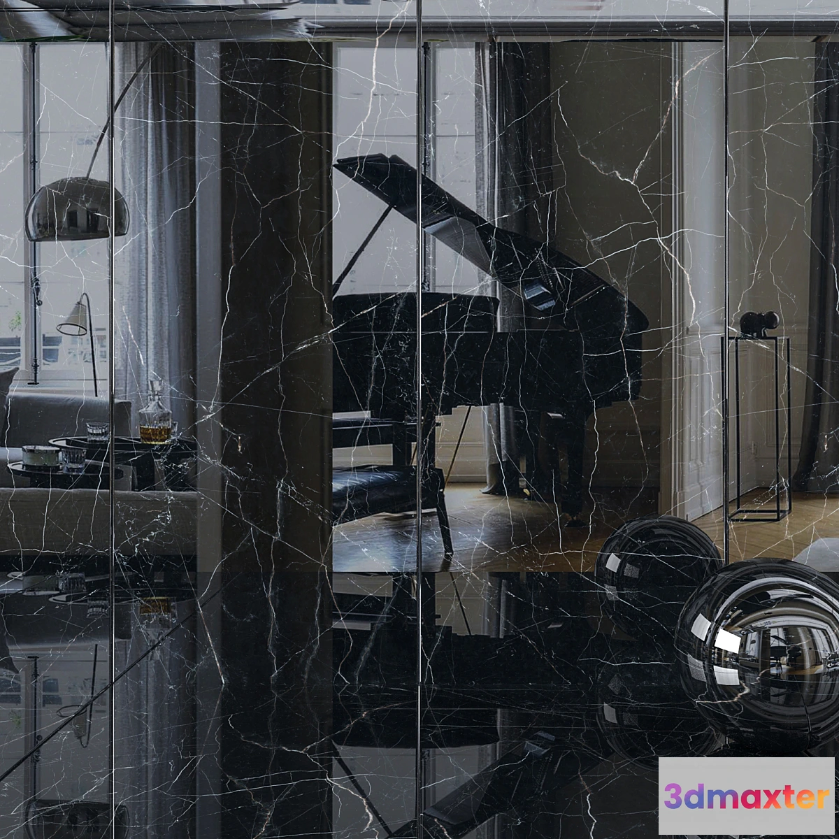 1329404 - Wall tiles 294 Dream Black 3D Max