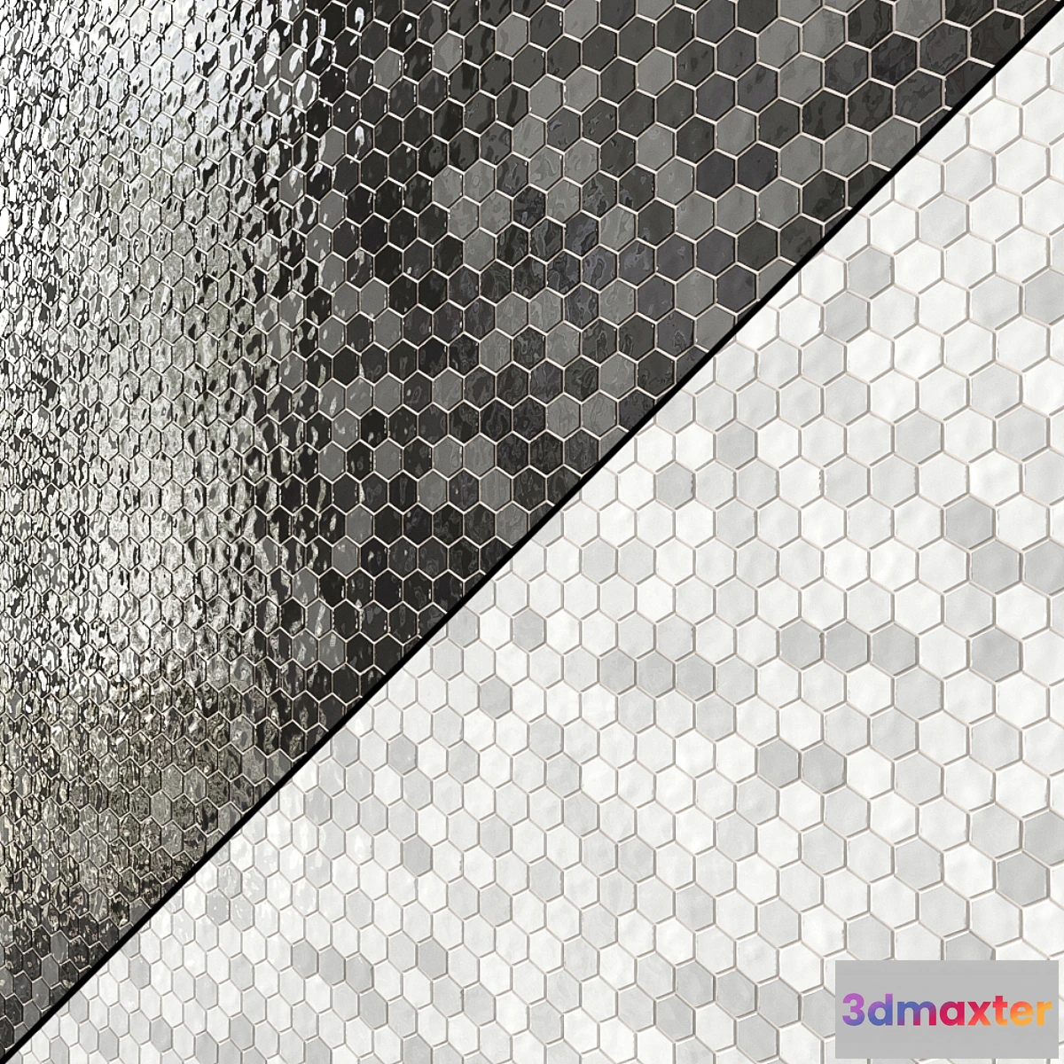 1330023 - Antislip Hexagon 5 types 3D Max