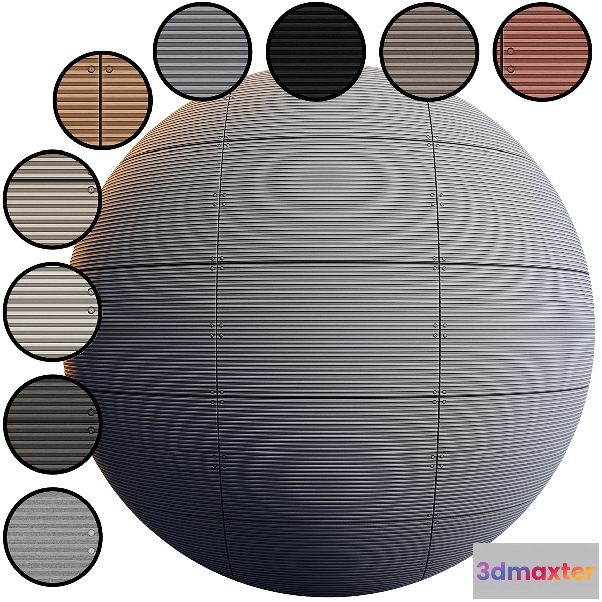 1337342 - Facade Panel Linea EQUITONE  10 Color  PBR  Seamless  4K 3D Max