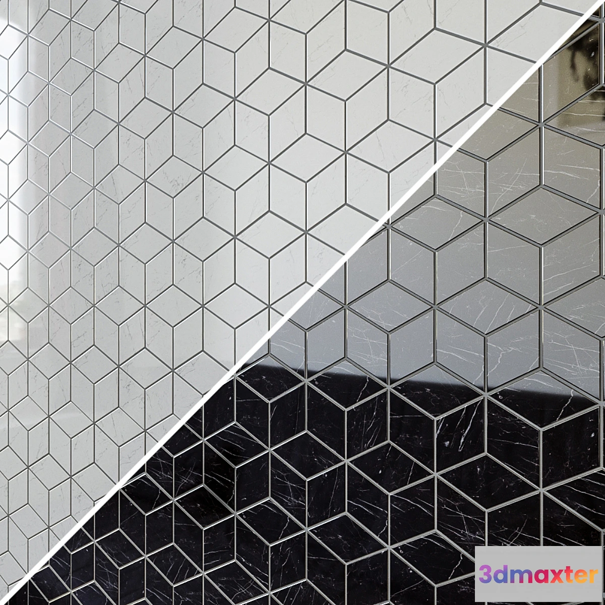 1339818 - ATLAS CONCORDE MARVEL STONE Mosaico Esagono 3D Max