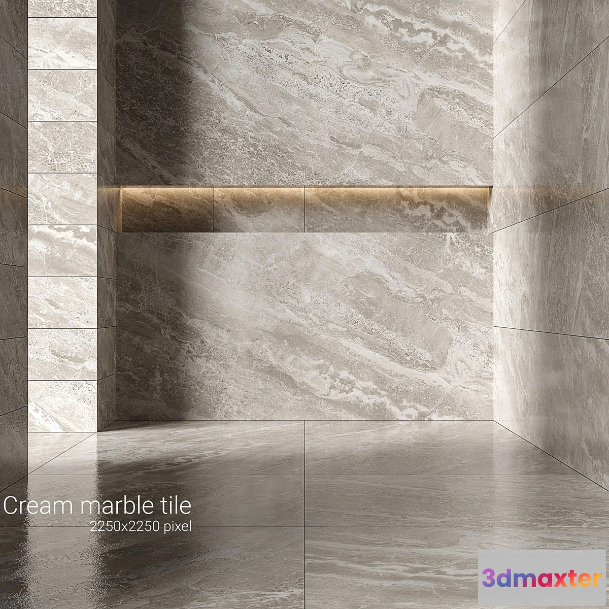1342749 - Cream marble tiles 3 3D Max