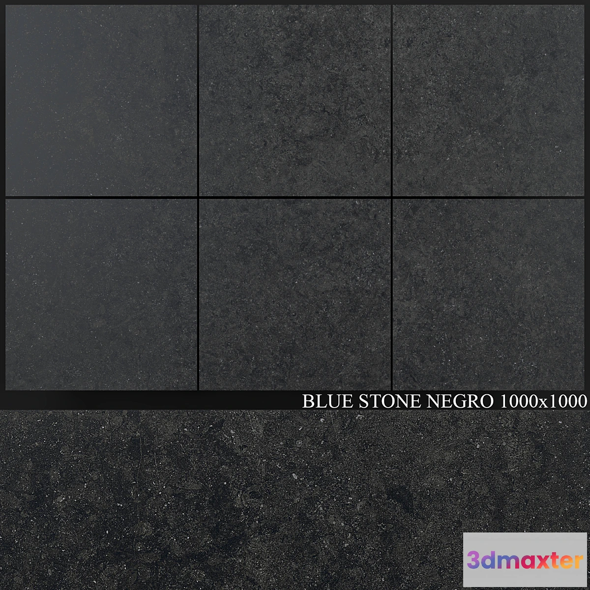 1344301 - Grespania Coverlam Blue Stone Negro 1000×1000 3D Max