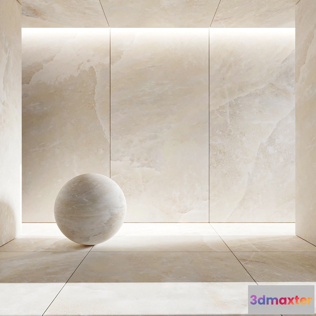 1352765 - White Gold Porcelain Tile 3D Max