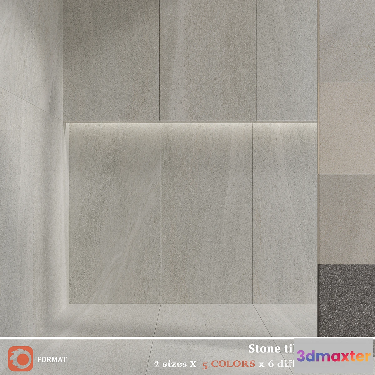 1355632 - FIDENZA graphite gray silver tan sand - No.2 3D Max