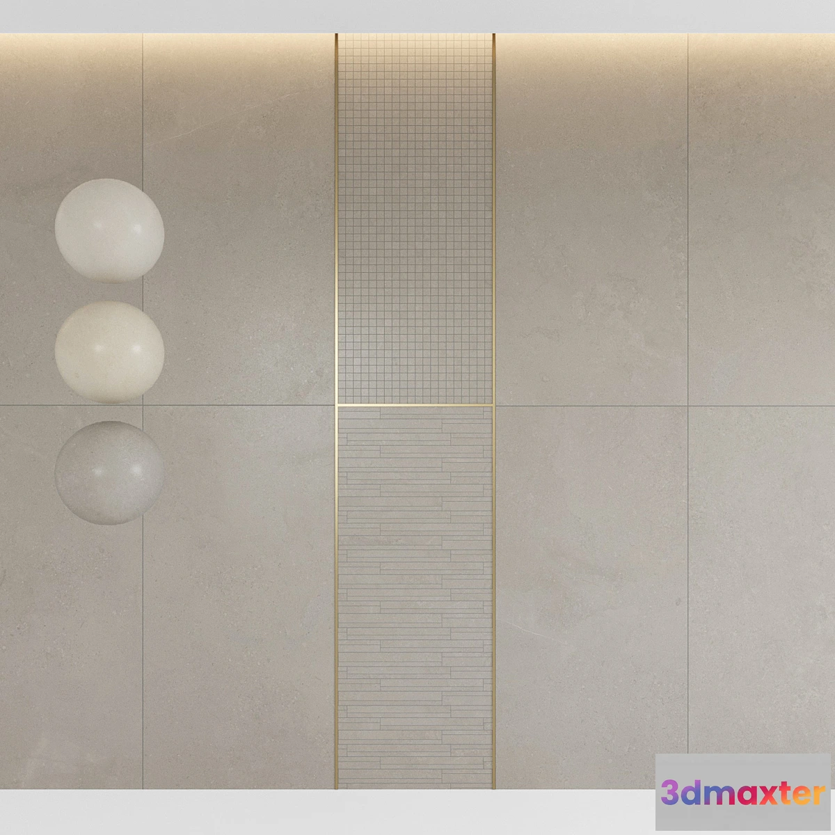 1356439 - Contemporary Design CERIM Elemental Stone Decor Limstone 3D Max