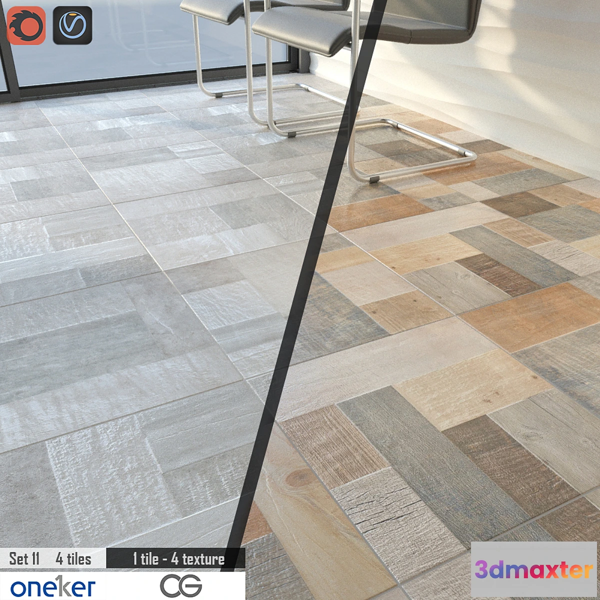 1395548 - Oneker Tile Set 11 3D Max