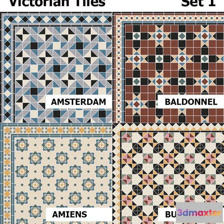 1395668 - Topcer Victorian Tiles Set1 3D Max