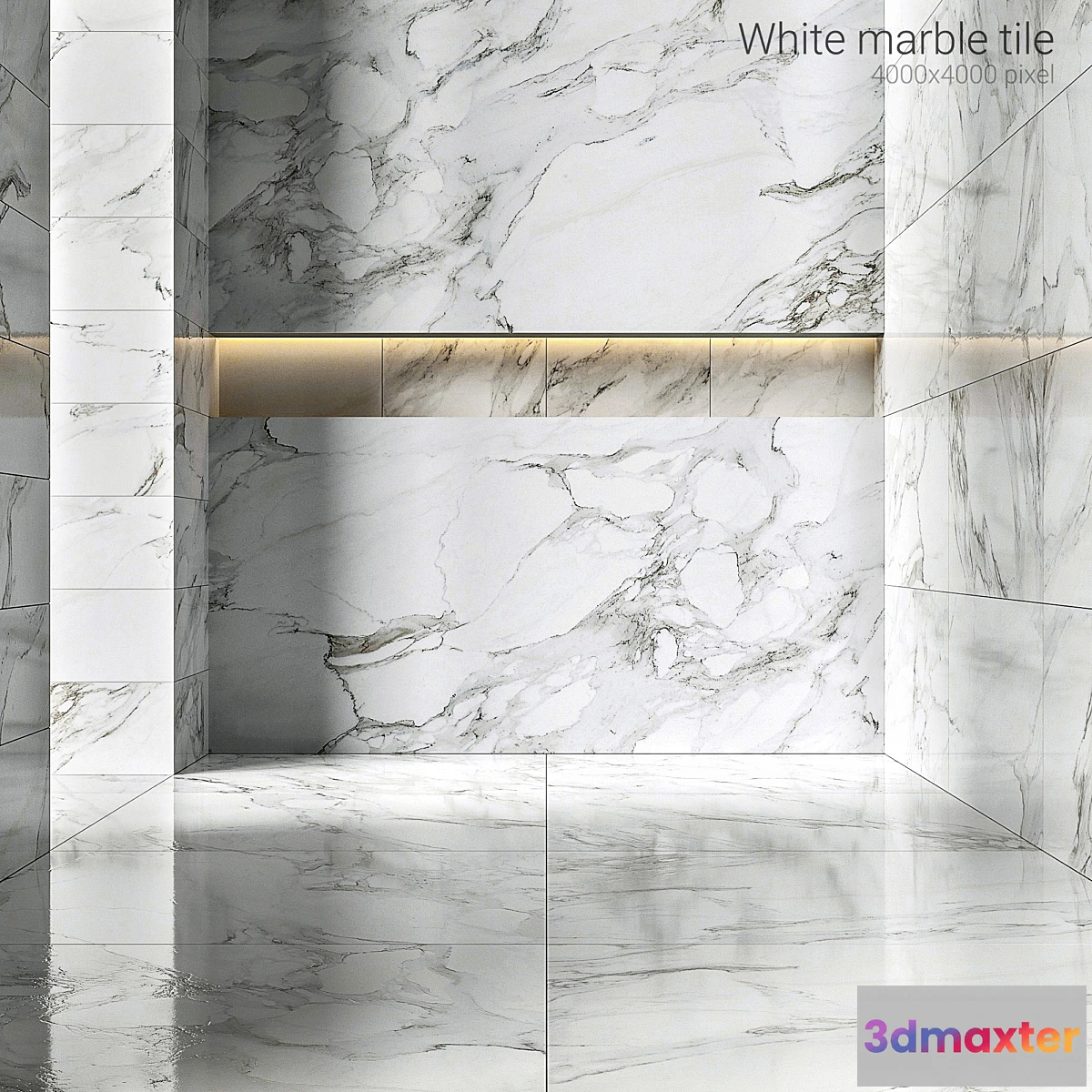 1396726 - White marble tiles 3D Max