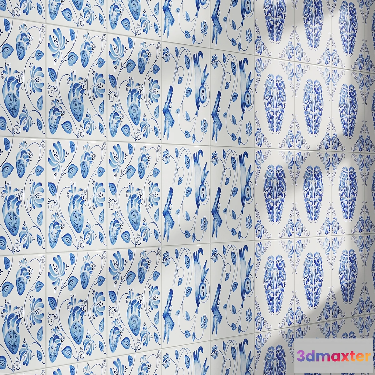 1400574 - Tiles Collection Blue Russian by Daria Vasilkova 3D Max